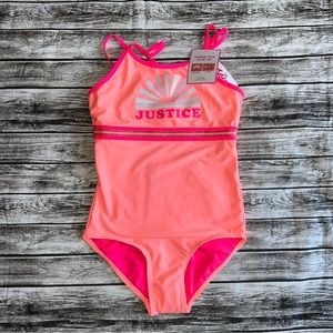 Justice girls bathing suit size 14